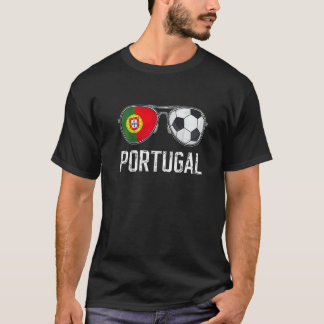 Camiseta Portugal Flag & Football Sunglass Fan Português