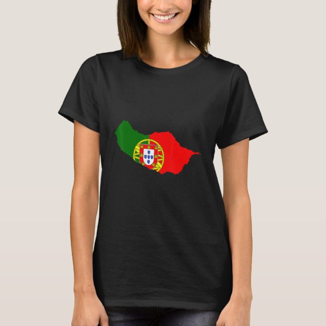 Camiseta Portugal Flag im Madeira outline Madeira (Frente)