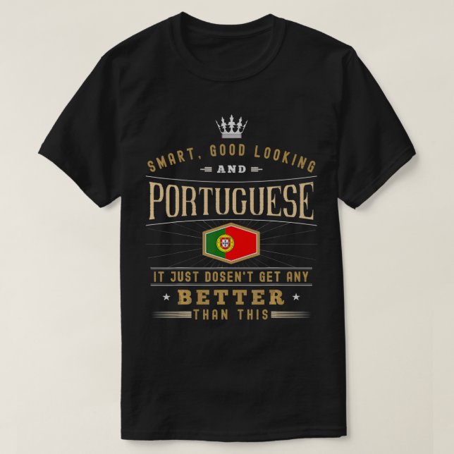 Camiseta Portugal Flag Souvenirs for Portuguese Men & Women (Frente do Design)