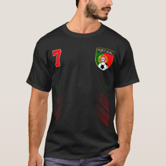 Camiseta Portugal Futebol Português Retro 7 Jersey