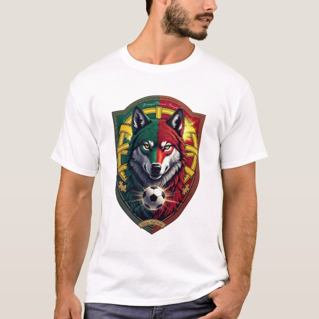 Camiseta Portugal Iberian Wolf Glory Tee, National  Gift (Frente)