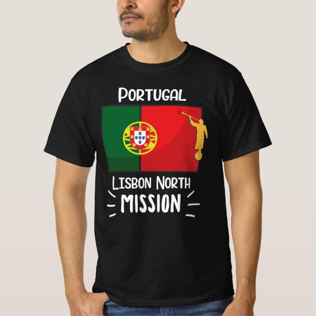 Camiseta Portugal Lisboa Missão LDS da Mórmon do Norte (Frente)