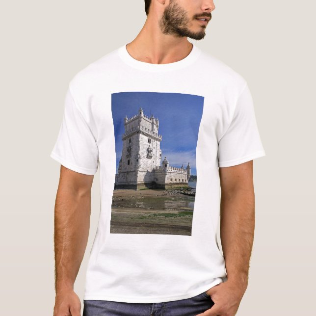 Camiseta Portugal, Lisboa. Torre Belem, um Mundo da UNESCO (Frente)