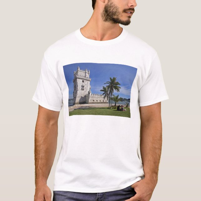 Camiseta Portugal, Lisboa. Torre Belem, um Mundo da UNESCO  (Frente)