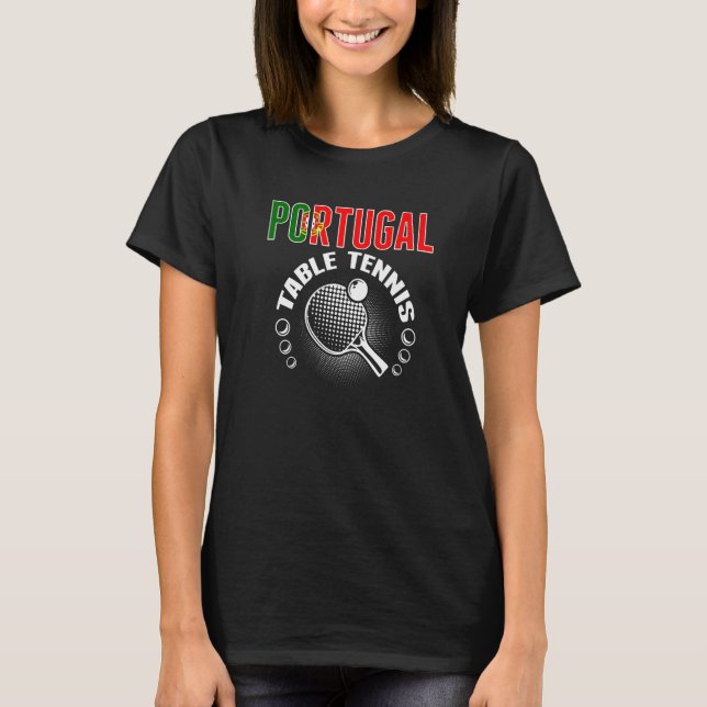 Camiseta Portugal Mesa de apoio à Tênis Portugal Ping Po (Frente)