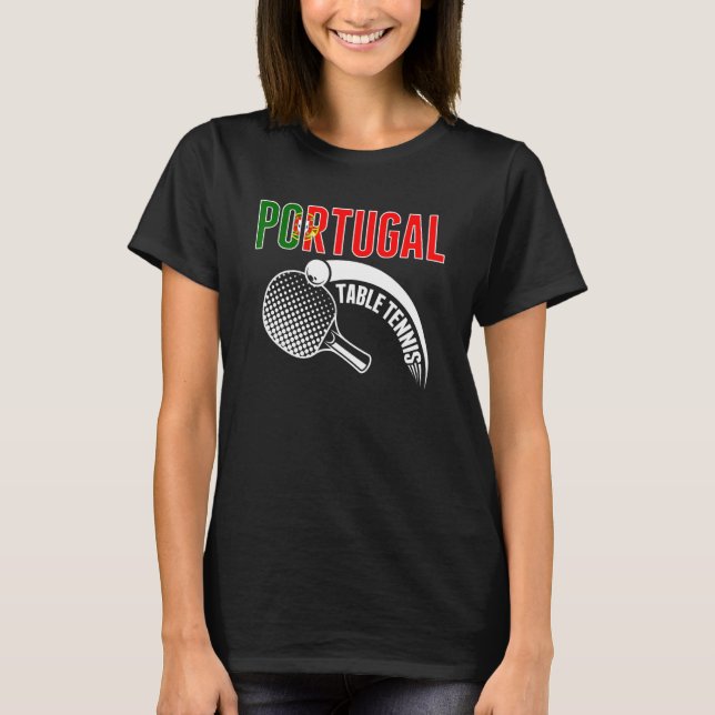 Camiseta Portugal Mesa de apoio à Tênis Portugal Ping Po (Frente)