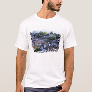 Camiseta Portugal, Obidos. Vista elevada de casas caiadas