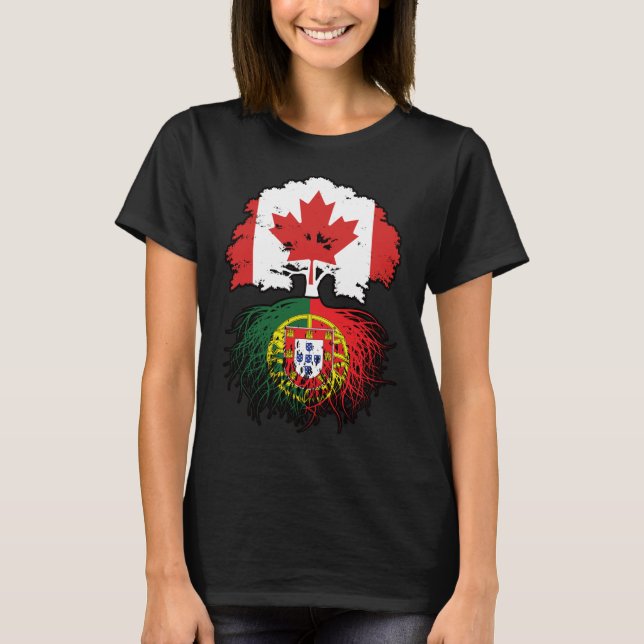 Camiseta Portugal Português do Canadá, Raízes de Árvore (Frente)
