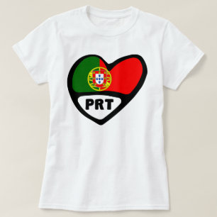 Camiseta Portugal PRT Heart Flag