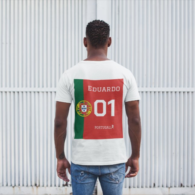 Camiseta Portugal Soccer Fan Jersey - Custom Name & Number  (Criador carregado)