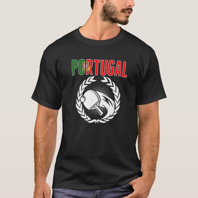 Camiseta Portugal Table Tennis  Portuguese Ping Pong Suppor (Frente)