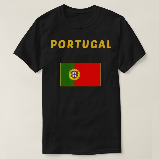 Camiseta Portugal Viagem de Sinalizador Português para Lisb (Frente do Design)