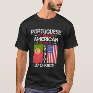 Camiseta Portuguese By Blood American By Birth Patriot By C
