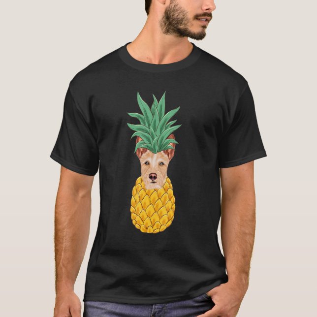 Camiseta Portuguese Podengo Pequeno Pineapple Dog (Frente)
