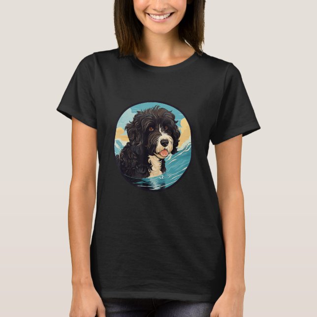 Camiseta Portuguese Water Dog Breed Dog Design (Frente)