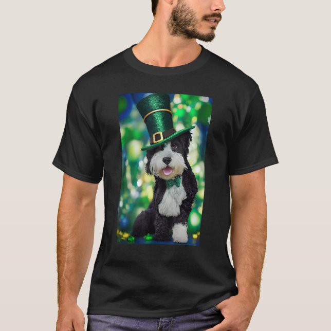 Camiseta Portuguese Water Dog St Patricks Day Irish (Frente)
