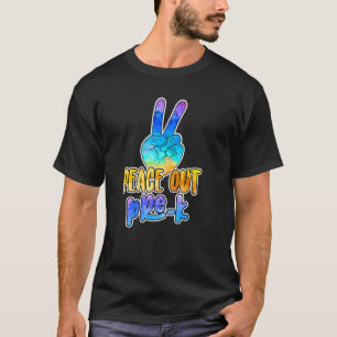 Camiseta Pós-Graduação Pós-K da Pré-escola Peace Out Last D
