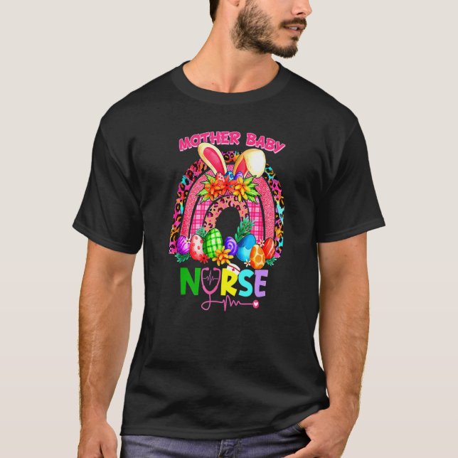 Camiseta Pós-parto Frio-Arco-Íris Páscoa Dia Mãe Nur (Frente)
