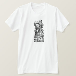 Camiseta Posada Caveira com Bigode e Tequila
