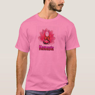 Camiseta Pose da ioga com flor de Lotus "Namaste "