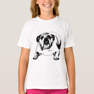 Camiseta Pose de bulldog de inverno