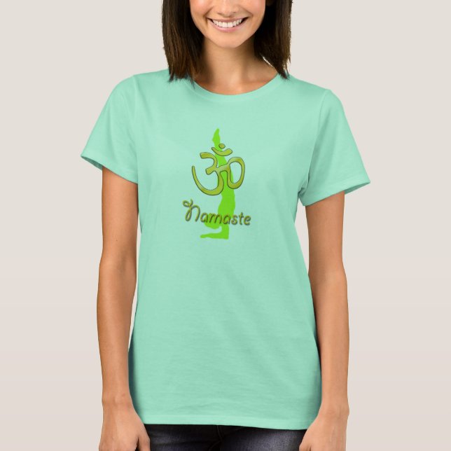 Camiseta pose de parada de mãos, namaste yoga (Frente)