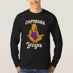 Camiseta pose de Yoga de capivara em Leotard Ginástico Medi