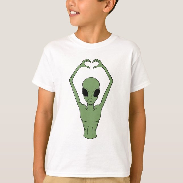 Camiseta Pose do Coração Alien (Frente)