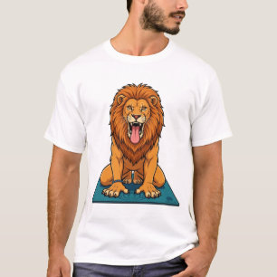 Camiseta Pose do Leão Rugidor Yoga Arte Mindfulness