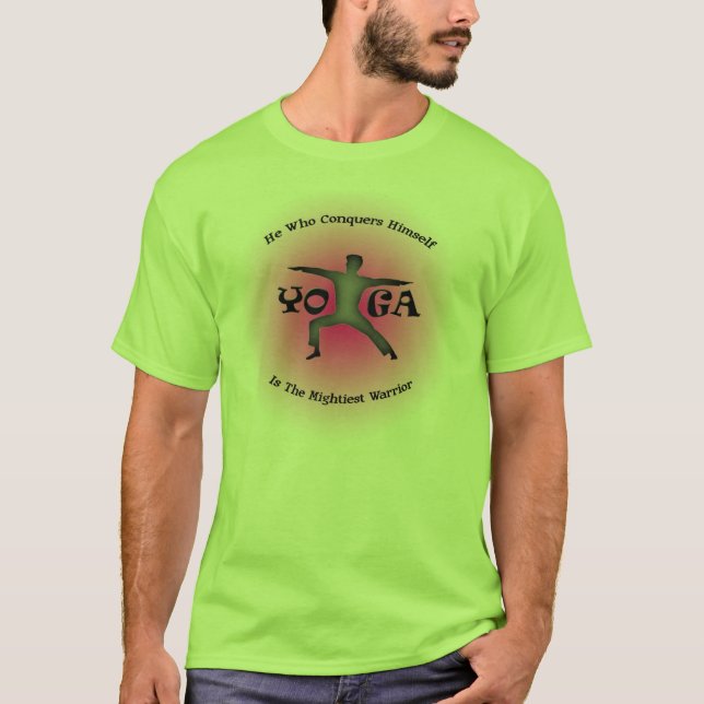 Camiseta Pose Virabhadrasana do guerreiro do t-shirt da (Frente)
