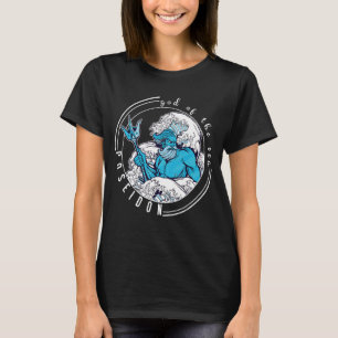 Camiseta Poseidon Grego Deus Herói Formação de Deus do mar