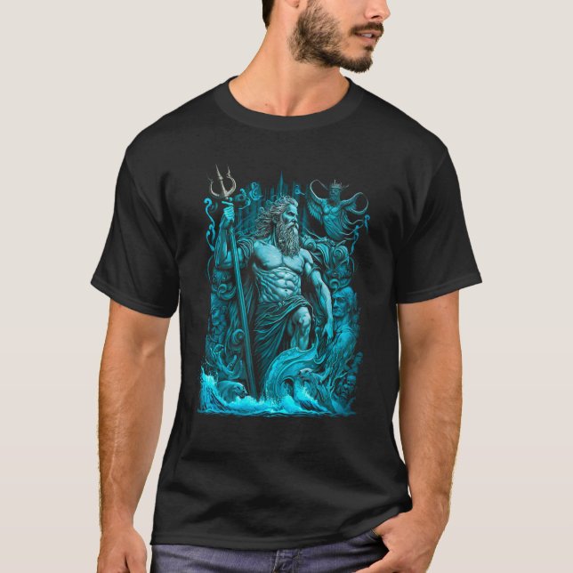 Camiseta Poseidon Mitologia Grega (Frente)