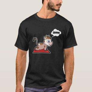 Camiseta Poses de Ioga de Bezerro de Vaca Esporte Ginástica