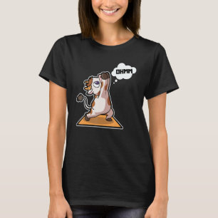 Camiseta Poses de Ioga de Bezerro de Vaca Esporte Ginástica