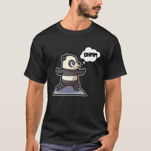 Camiseta Poses de Ioga de Panda Esporte Ginástica Ohmmm Bat