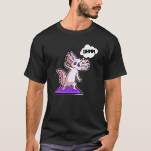 Camiseta Poses de Yoga Axolotl Esporte Ginástica Ohm Batime
