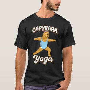 Camiseta Poses de yoga Capivara Leotard ginástico Esporte T