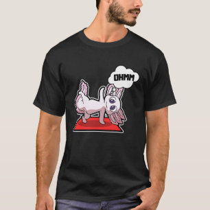 Camiseta Poses de Yoga de Axolote Esporte Ginástica Ohm Bat
