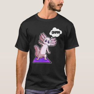 Camiseta Poses de Yoga de Axolote Esporte Ginástica Ohm Bat