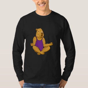 Camiseta Poses de Yoga de Capivara Meditação exercícios de
