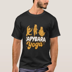 Camiseta Poses de Yoga de Capivara Treino de Meditação