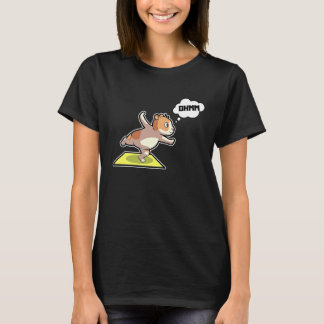 Camiseta Poses de Yoga de Hamster Esporte Ginástica Ohm Bat
