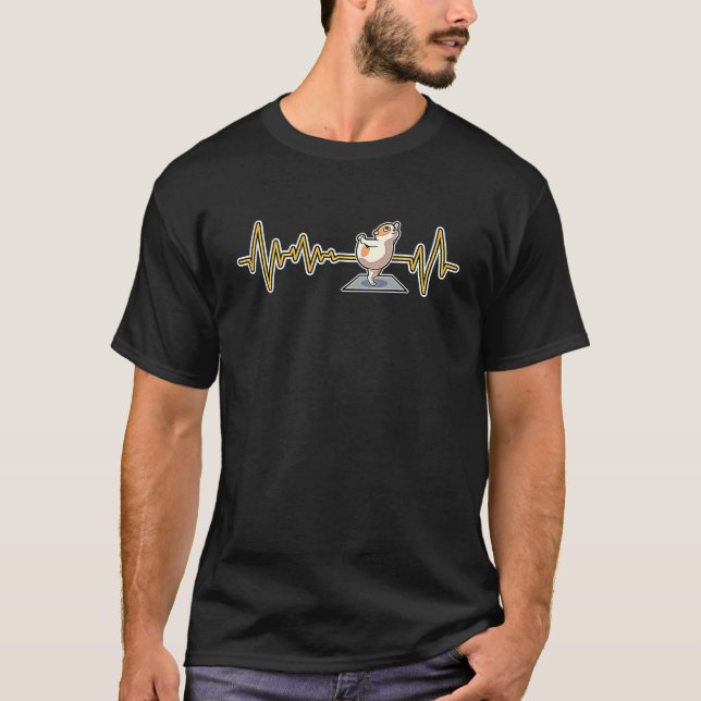 Camiseta Poses de Yoga de Hamster Esporte Ginástica Ohm Bat (Frente)