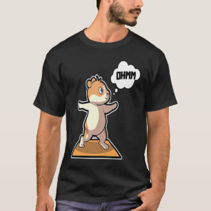 Camiseta Poses de Yoga de Hamster Esporte Ginástica Ohm Bat