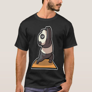 Camiseta Poses de Yoga de Panda Esporte Ginástica Ohmmm Bat