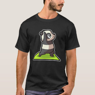 Camiseta Poses de Yoga de Panda Esporte Ginástica Ohmmm Bat