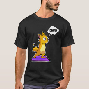 Camiseta Poses de Yoga de Preguiça de Gato Esportes Ginásti