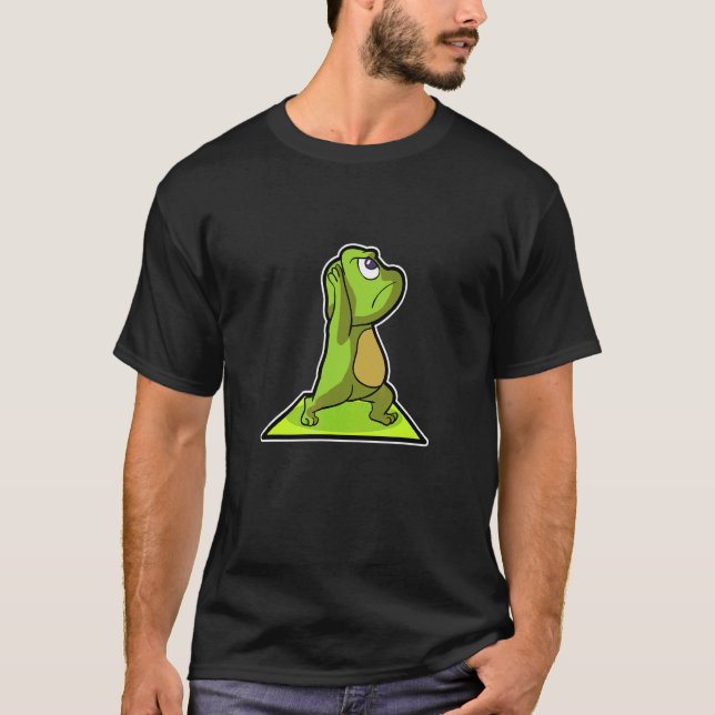 Camiseta Poses de Yoga de Sapo Sapo Esportes Ginástica Ohm  (Frente)