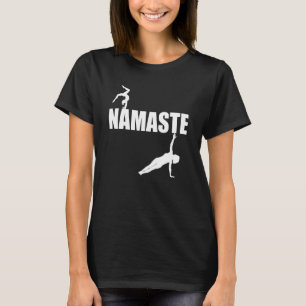 Camiseta Poses de Yoga Namaste Fitness Zen Mulheres Treino