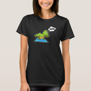 Camiseta Poses de Yoga Sapo Sapo Esportes Ginástica Ohm Bat